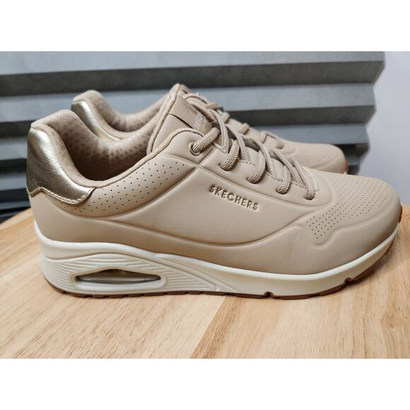 Skechers Street Uno Shimmer Away womens size 12 Nude-Color - Picture 1 of 9